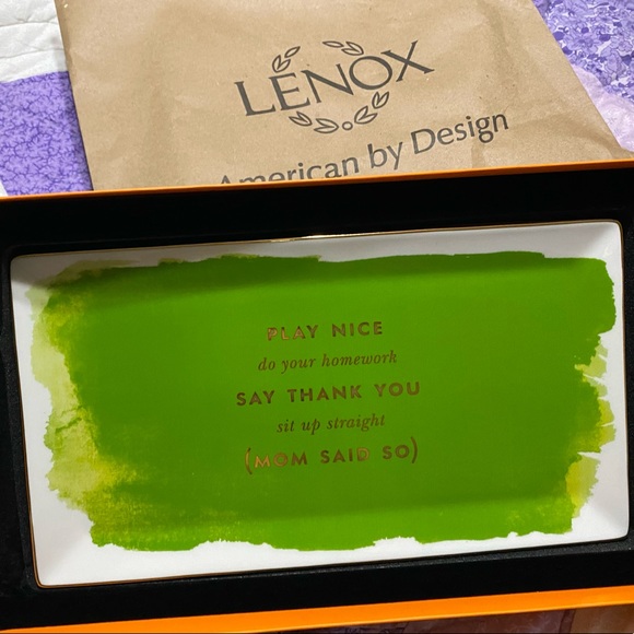 Lenox Kate Spade "Posy Court" Rectangular Tray - Picture 1 of 8